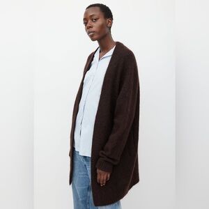 Acne Studios Raya Brown Mohair Long Cardigan Size XXS